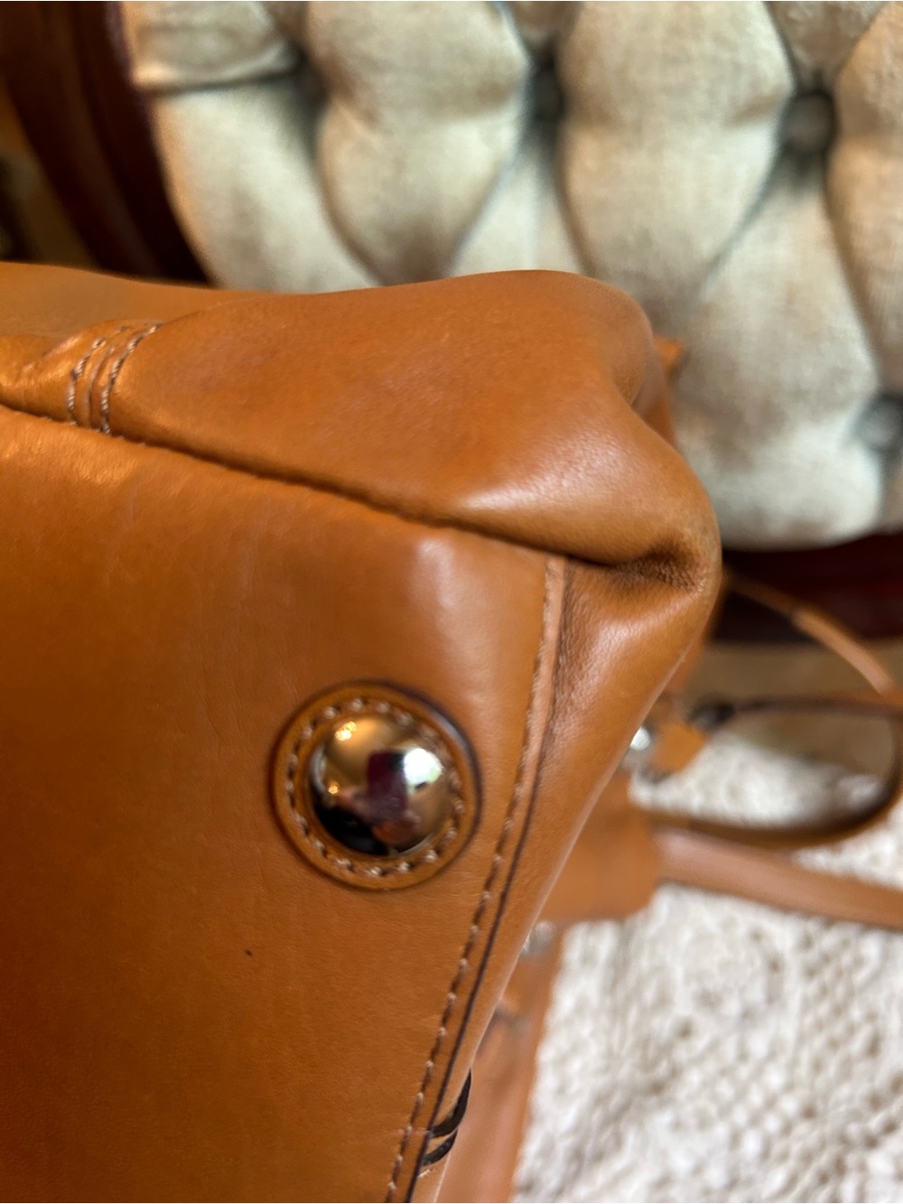 Coach  Madison Mia Caramel Leather Shoulder Bag with Silver Hardware - Picture 8 of 11